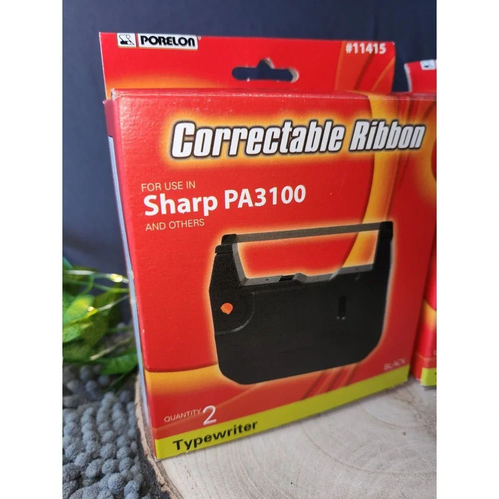 Porelon Sharp Typewriter Ribbons Sharp PA3100 PA 3100 PA-3100 (2 Packs~2 Per Pk)